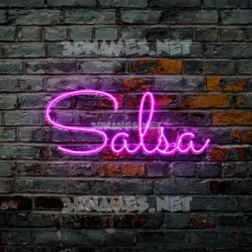 salsa in Pink Neon style - 3D name wallpaper salsa in Pink Neon style - 3D name wallpaper