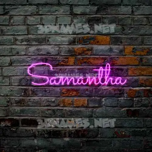 samantha in Pink Neon style - 3D name wallpaper samantha in Pink Neon style - 3D name wallpaper
