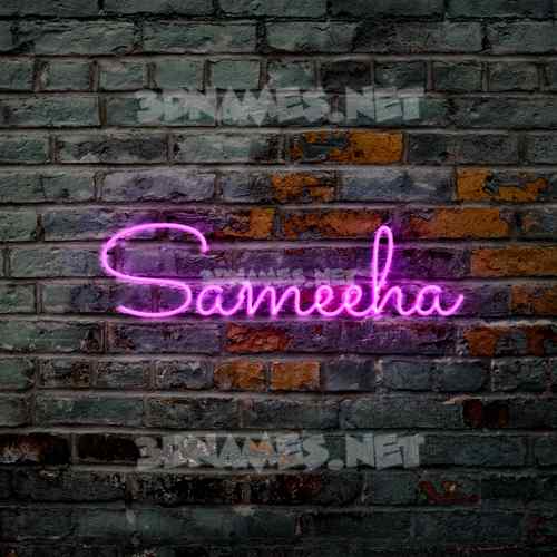 Preview Of Pink Neon 3D Name For sameeha 
