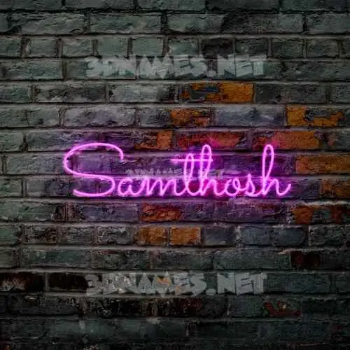 samthosh in Pink Neon style - 3D name wallpaper samthosh in Pink Neon style - 3D name wallpaper