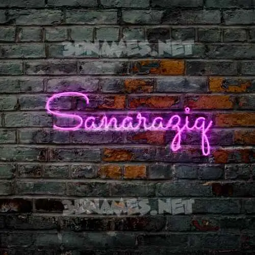 sanaraziq in Pink Neon style - 3D name wallpaper sanaraziq in Pink Neon style - 3D name wallpaper