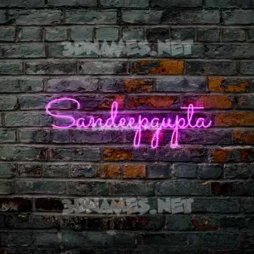 sandeepgupta in Pink Neon style - 3D name wallpaper sandeepgupta in Pink Neon style - 3D name wallpaper