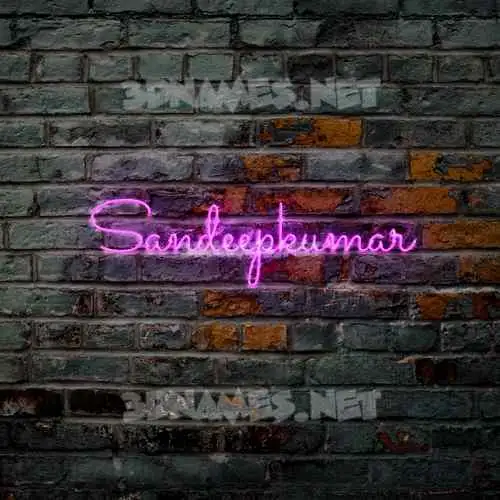 sandeepkumar in Pink Neon style - 3D name wallpaper sandeepkumar in Pink Neon style - 3D name wallpaper