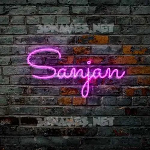 sanjan in Pink Neon style - 3D name wallpaper sanjan in Pink Neon style - 3D name wallpaper