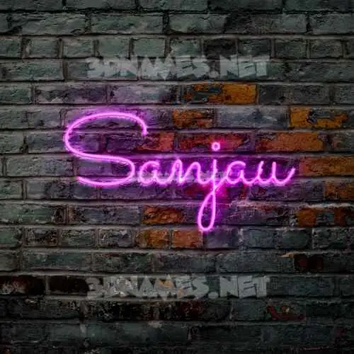 sanjau in Pink Neon style - 3D name wallpaper sanjau in Pink Neon style - 3D name wallpaper