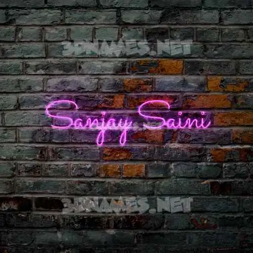 sanjay saini in Pink Neon style - 3D name wallpaper sanjay saini in Pink Neon style - 3D name wallpaper