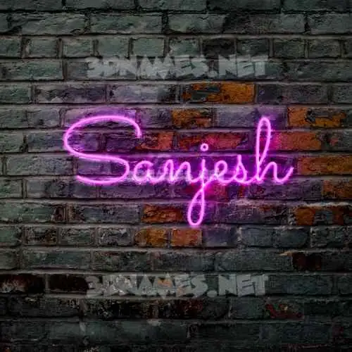 sanjesh in Pink Neon style - 3D name wallpaper sanjesh in Pink Neon style - 3D name wallpaper