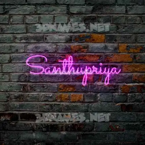 santhupriya in Pink Neon style - 3D name wallpaper santhupriya in Pink Neon style - 3D name wallpaper