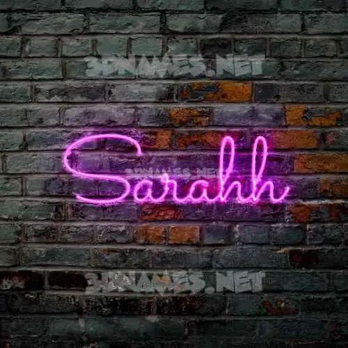 sarahh in Pink Neon style - 3D name wallpaper sarahh in Pink Neon style - 3D name wallpaper