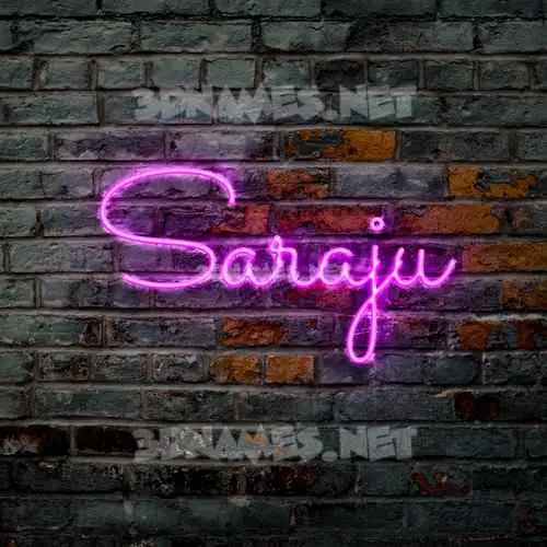 saraju in Pink Neon style - 3D name wallpaper saraju in Pink Neon style - 3D name wallpaper