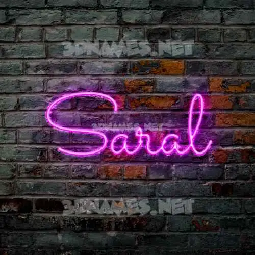 saral in Pink Neon style - 3D name wallpaper saral in Pink Neon style - 3D name wallpaper