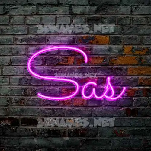 sas in Pink Neon style - 3D name wallpaper sas in Pink Neon style - 3D name wallpaper