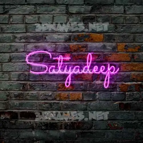 satyadeep in Pink Neon style - 3D name wallpaper