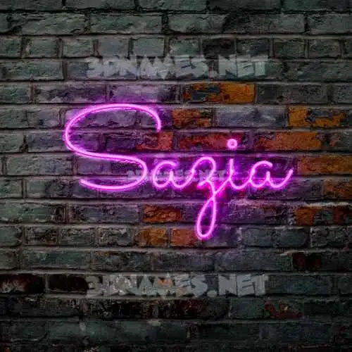 sazia in Pink Neon style - 3D name wallpaper sazia in Pink Neon style - 3D name wallpaper