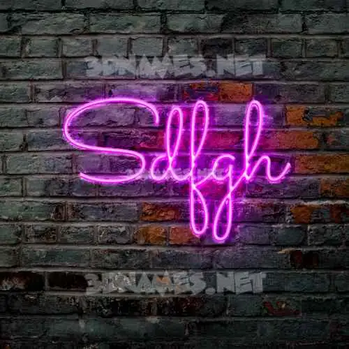 sdfgh in Pink Neon style - 3D name wallpaper