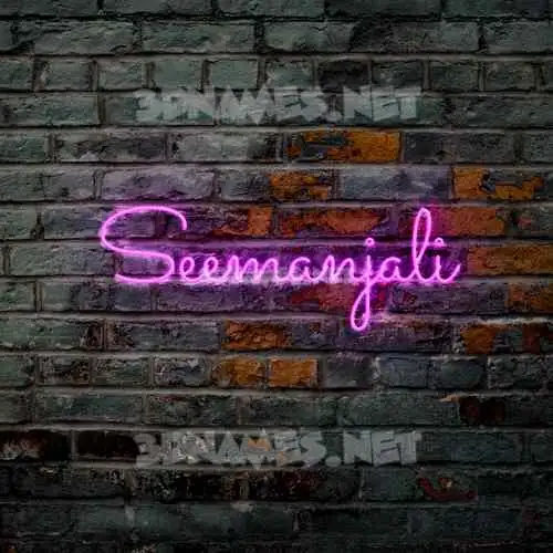 seemanjali in Pink Neon style - 3D name wallpaper seemanjali in Pink Neon style - 3D name wallpaper