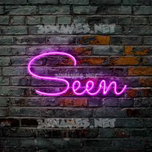 seen in Pink Neon style - 3D name wallpaper seen in Pink Neon style - 3D name wallpaper