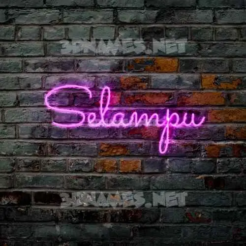 selampu in Pink Neon style - 3D name wallpaper selampu in Pink Neon style - 3D name wallpaper