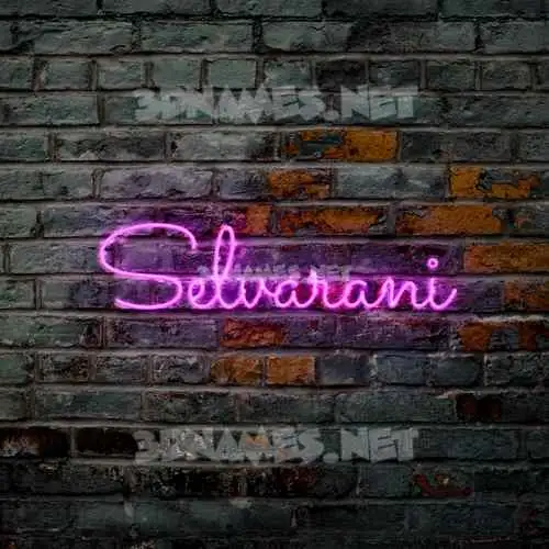 selvarani in Pink Neon style - 3D name wallpaper