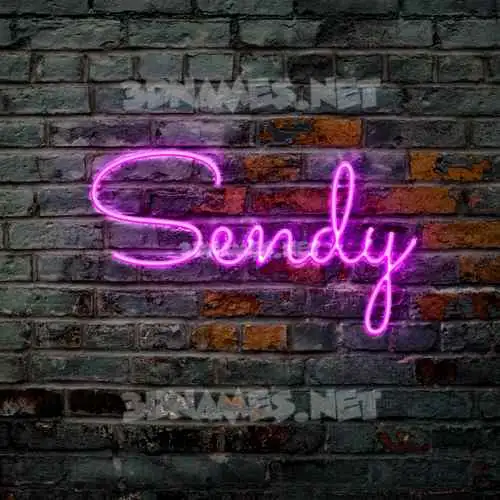 sendy in Pink Neon style - 3D name wallpaper sendy in Pink Neon style - 3D name wallpaper