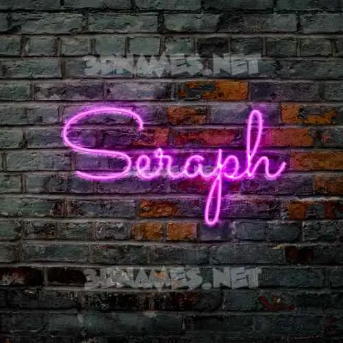 seraph in Pink Neon style - 3D name wallpaper seraph in Pink Neon style - 3D name wallpaper