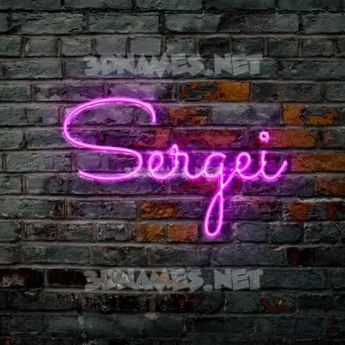 sergei in Pink Neon style - 3D name wallpaper sergei in Pink Neon style - 3D name wallpaper