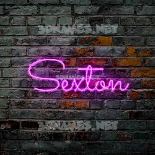 sexton in Pink Neon style - 3D name wallpaper