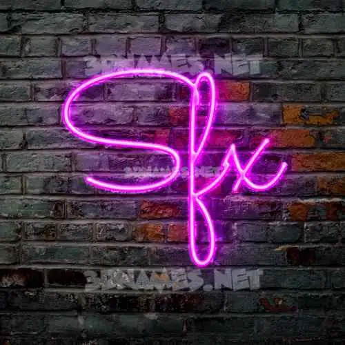 sfx in Pink Neon style - 3D name wallpaper sfx in Pink Neon style - 3D name wallpaper