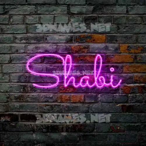 shabi in Pink Neon style - 3D name wallpaper