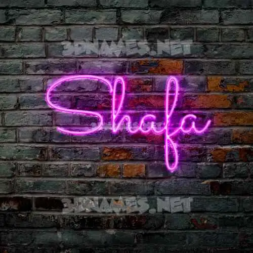 shafa in Pink Neon style - 3D name wallpaper shafa in Pink Neon style - 3D name wallpaper