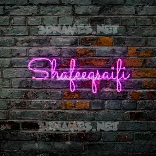 shafeeqsaifi in Pink Neon style - 3D name wallpaper shafeeqsaifi in Pink Neon style - 3D name wallpaper