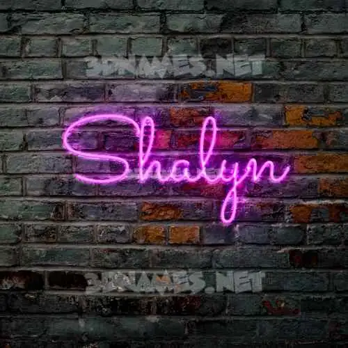 shalyn in Pink Neon style - 3D name wallpaper