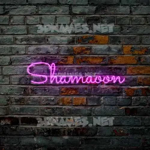shamaoon in Pink Neon style - 3D name wallpaper shamaoon in Pink Neon style - 3D name wallpaper