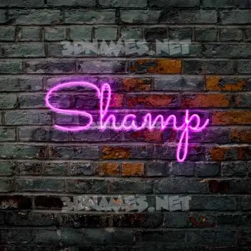 shamp in Pink Neon style - 3D name wallpaper shamp in Pink Neon style - 3D name wallpaper