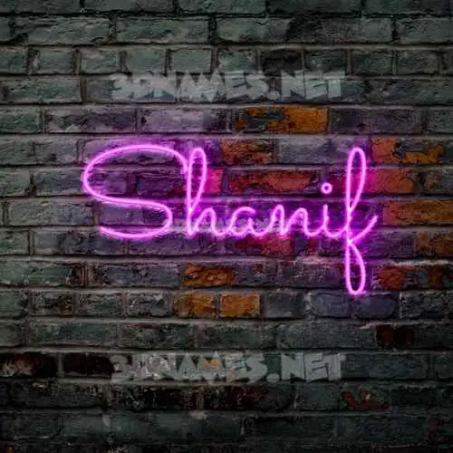 shanif in Pink Neon style - 3D name wallpaper shanif in Pink Neon style - 3D name wallpaper