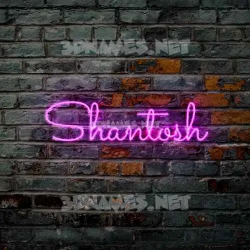 shantosh in Pink Neon style - 3D name wallpaper shantosh in Pink Neon style - 3D name wallpaper