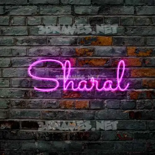 sharal in Pink Neon style - 3D name wallpaper sharal in Pink Neon style - 3D name wallpaper