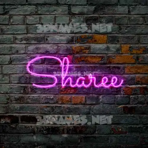 sharee in Pink Neon style - 3D name wallpaper