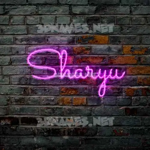 sharyu in Pink Neon style - 3D name wallpaper