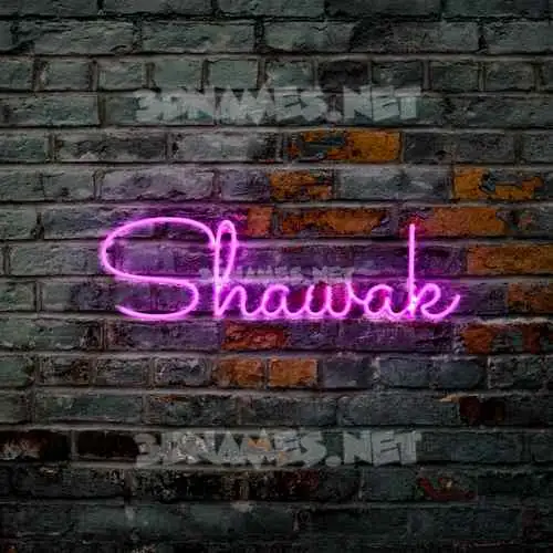 shawak in Pink Neon style - 3D name wallpaper shawak in Pink Neon style - 3D name wallpaper