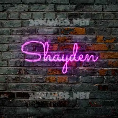 shayden in Pink Neon style - 3D name wallpaper shayden in Pink Neon style - 3D name wallpaper
