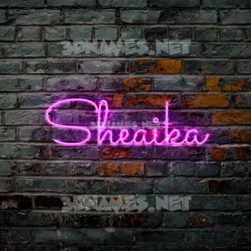 sheaika in Pink Neon style - 3D name wallpaper sheaika in Pink Neon style - 3D name wallpaper