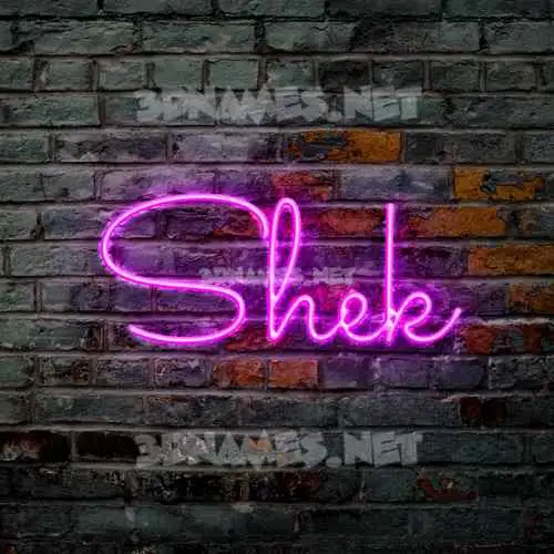 shek in Pink Neon style - 3D name wallpaper shek in Pink Neon style - 3D name wallpaper