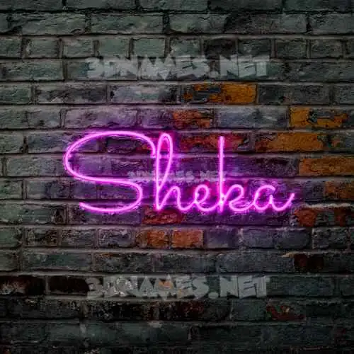 sheka in Pink Neon style - 3D name wallpaper sheka in Pink Neon style - 3D name wallpaper
