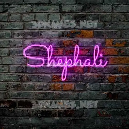 shephali in Pink Neon style - 3D name wallpaper