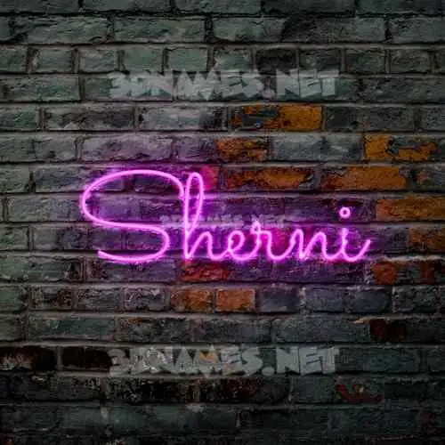 sherni in Pink Neon style - 3D name wallpaper sherni in Pink Neon style - 3D name wallpaper