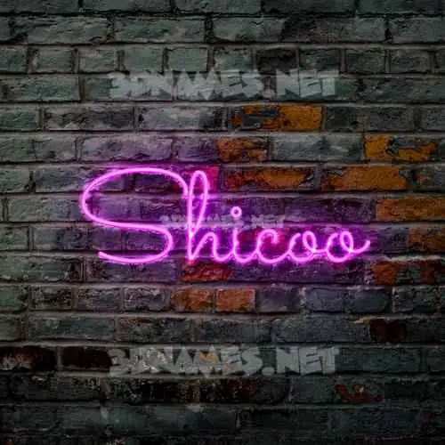 shicoo in Pink Neon style - 3D name wallpaper shicoo in Pink Neon style - 3D name wallpaper