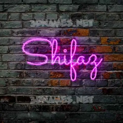 shifaz in Pink Neon style - 3D name wallpaper shifaz in Pink Neon style - 3D name wallpaper