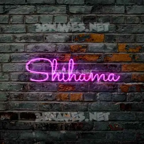 shihama in Pink Neon style - 3D name wallpaper shihama in Pink Neon style - 3D name wallpaper
