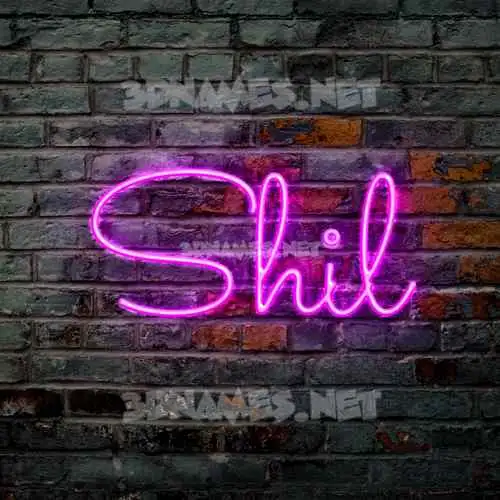 shil in Pink Neon style - 3D name wallpaper shil in Pink Neon style - 3D name wallpaper